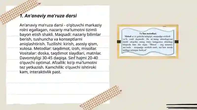 An'anaviy ma'ruza darsi 3