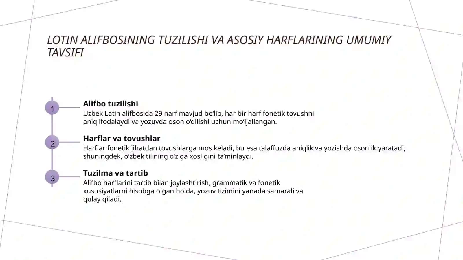 Uzbek lotin alifbosining tavsifi 3