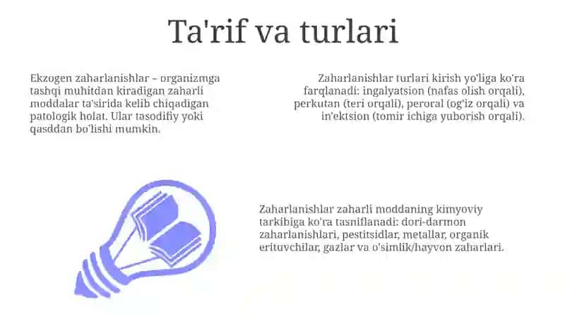 Ekzogen zaharlanish 3