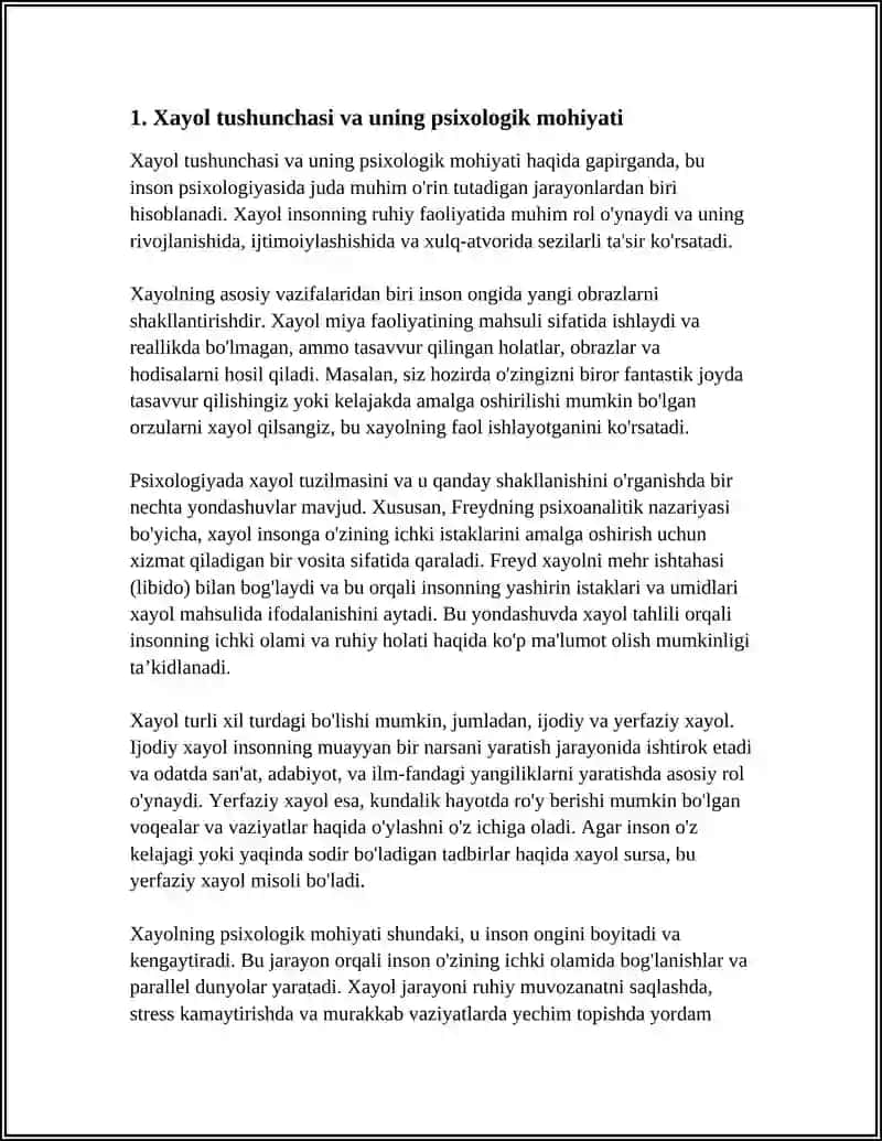 XAYOL JARAYONLARI VA XAYOL TURLARI BO’YICHA REFERAT 3