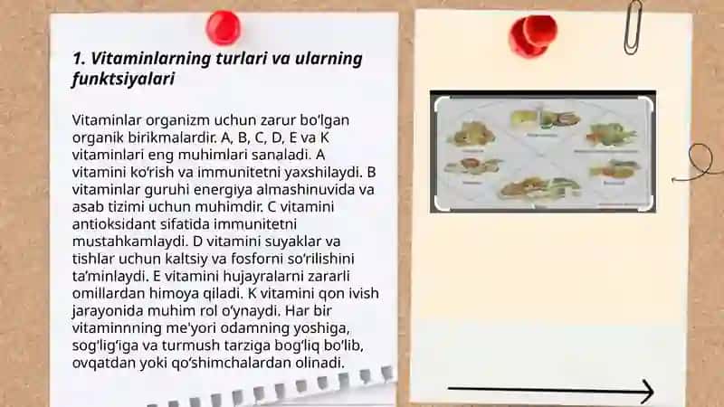 Vitaminlar ovqatlanish ratsioni rejimi va tartibga doir masala va mashqlar. 3