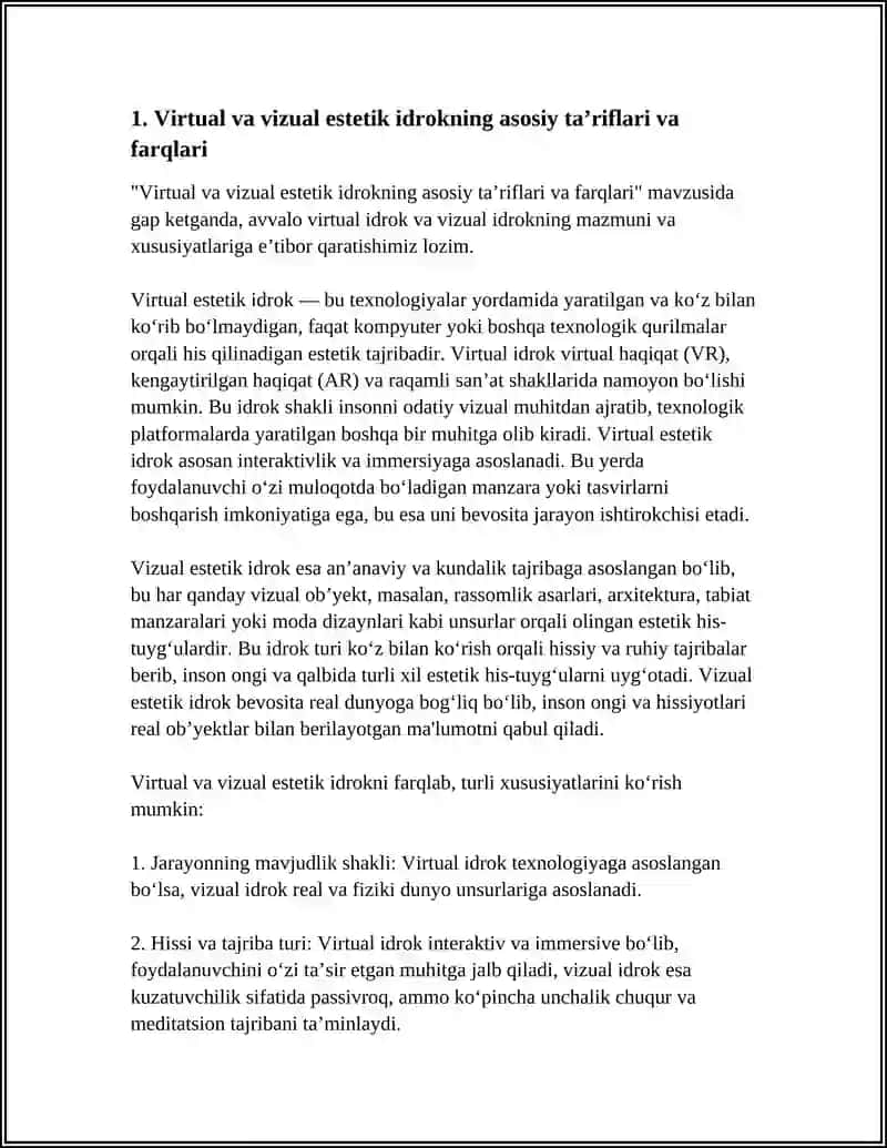 OLAMNI VIRTUAL VA VIZUAL ESTETIK IDROK ETISHNING FARQLARI 3