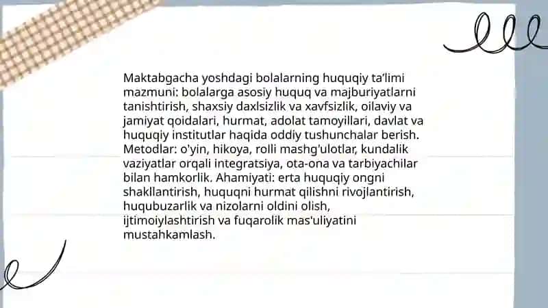 Maktabgacha yoshdagi bolalarning huquqiy taʼlimi 3