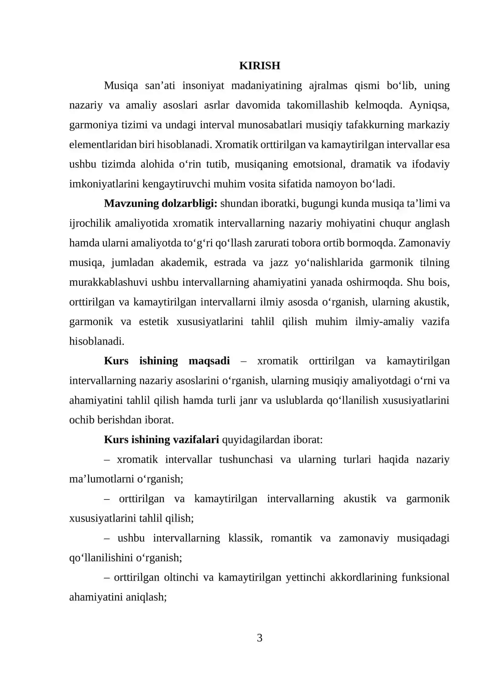 Xromatik orttirilgan va kamaytirilgan intervallar 3