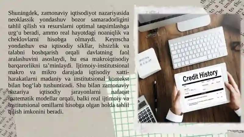Iqtisodiyot Nazariyasi Zamonaviy Tendentsiyalari 3