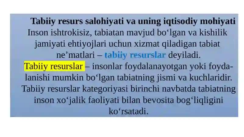 Mintaqalartabiiy-resurs salohiyati va ularning hududiy taraqqiyotda tutgan o‘rni. 3