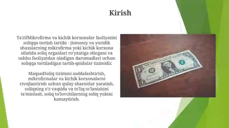 Mikrofirma Va Kichik Korxonalar Faoliyatini Soliqqa Tortish Tartibi 3
