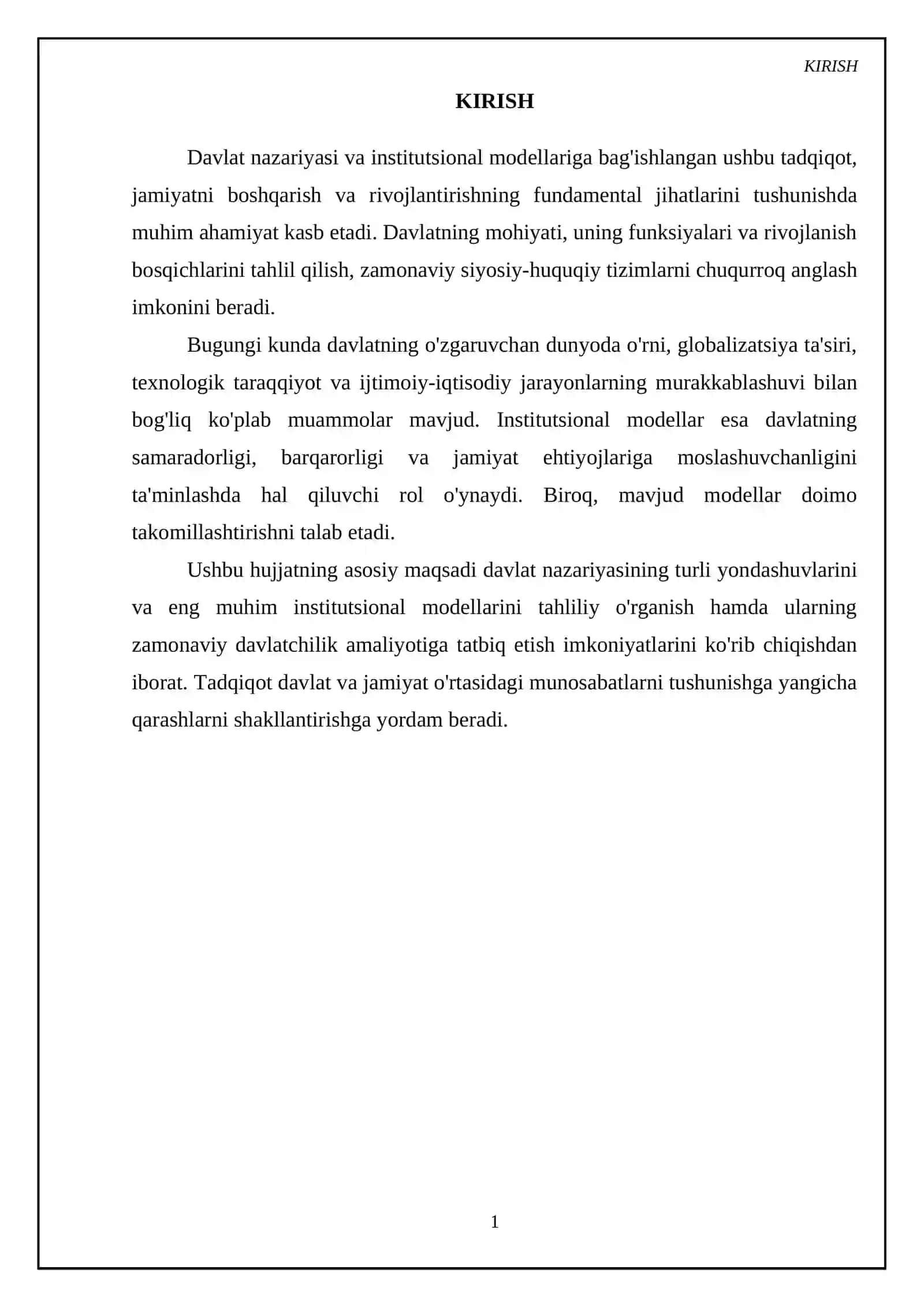 DAVLAT NAZARIYASI VA INSTITUTSIONAL MODELLARI 3