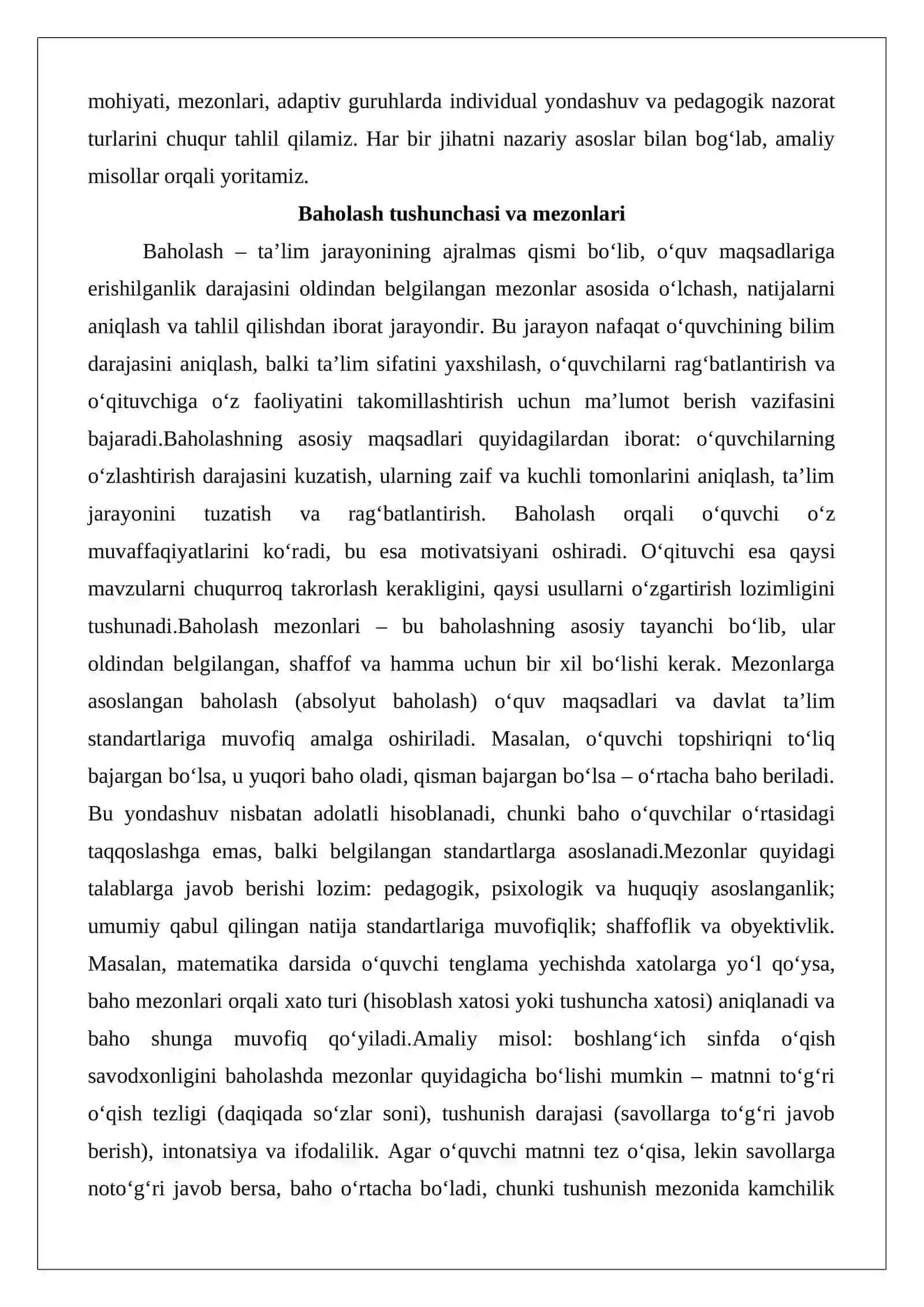 O‘quv mashg‘ulotini baholash va tahlil qilishni o‘rgatish 3