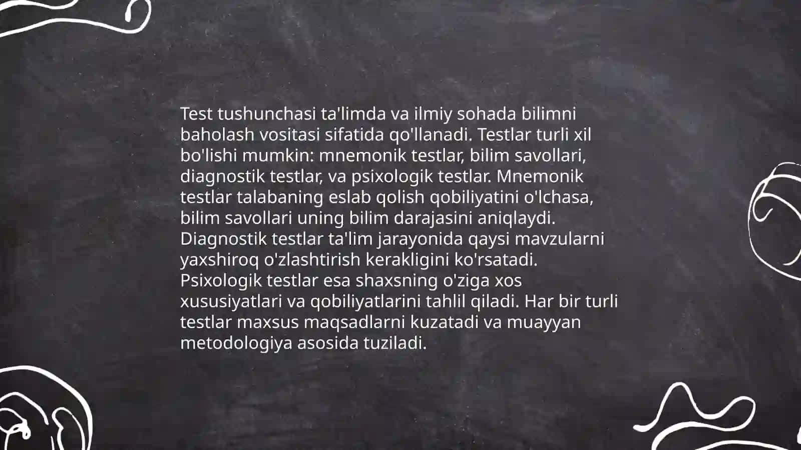 Test tashkil qilish texnologiyasi boʻyicha taqdimot 3