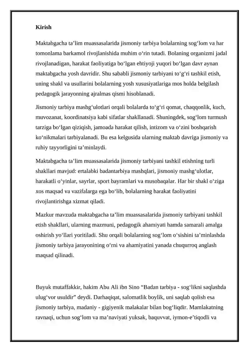 Maktabgacha ta'lim muassasalarida jismoniy tarbiyani tashkil etish shakllari 3