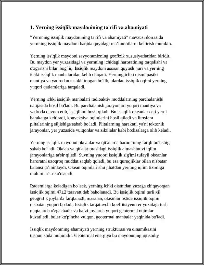 Yerning Issiqlik Maydoni 3