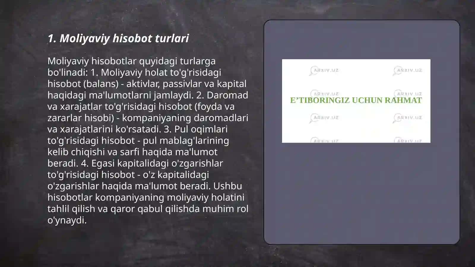 Moliyaviy hisobot 3