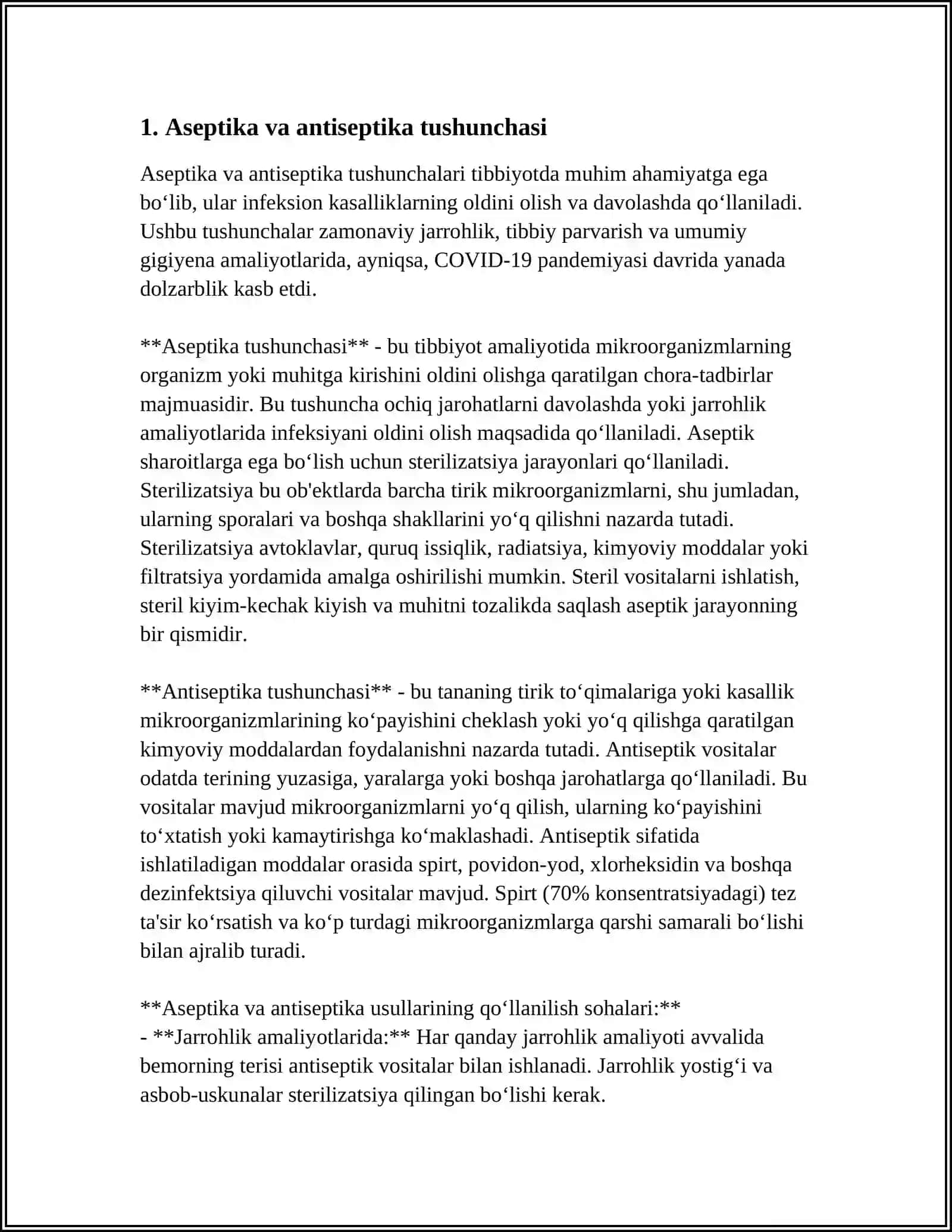 ТЕРАПЕВТИК СТОМАТОЛОГИЯДА АСЕПТИКА ВА АНТИСЕПТИКА ҚОИДАЛАРИ 3