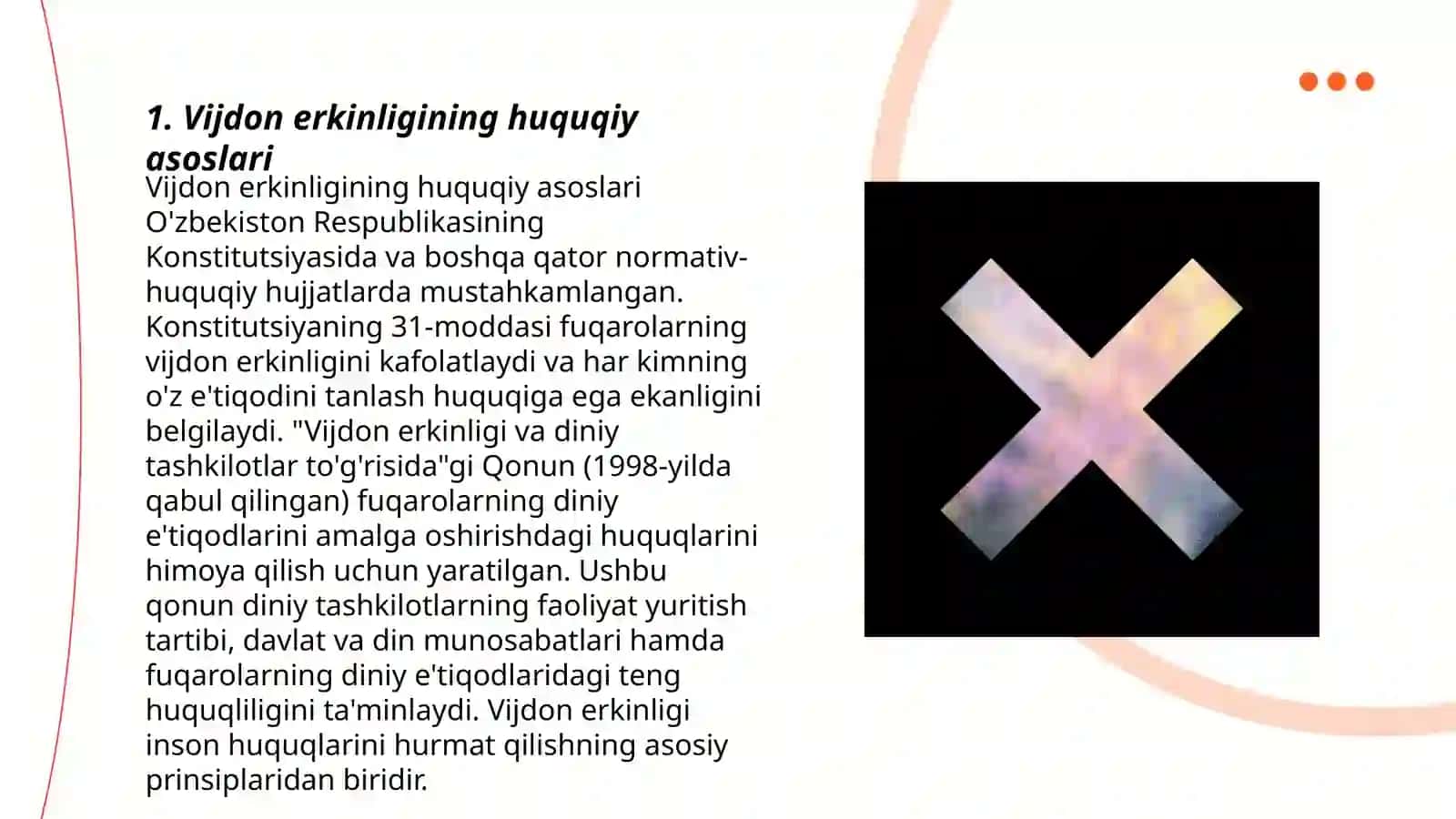 Vijdon va e’tiqod erkinligining ta’rifi 3