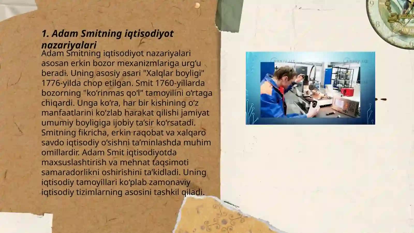 Adam Smit ta’limoti va gʻoyalari 3