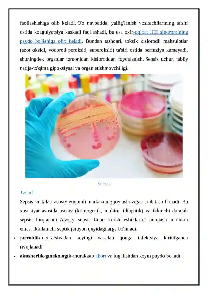 O’TKIR XIRURGIK INFEKSIYA (SEPSIS) 3