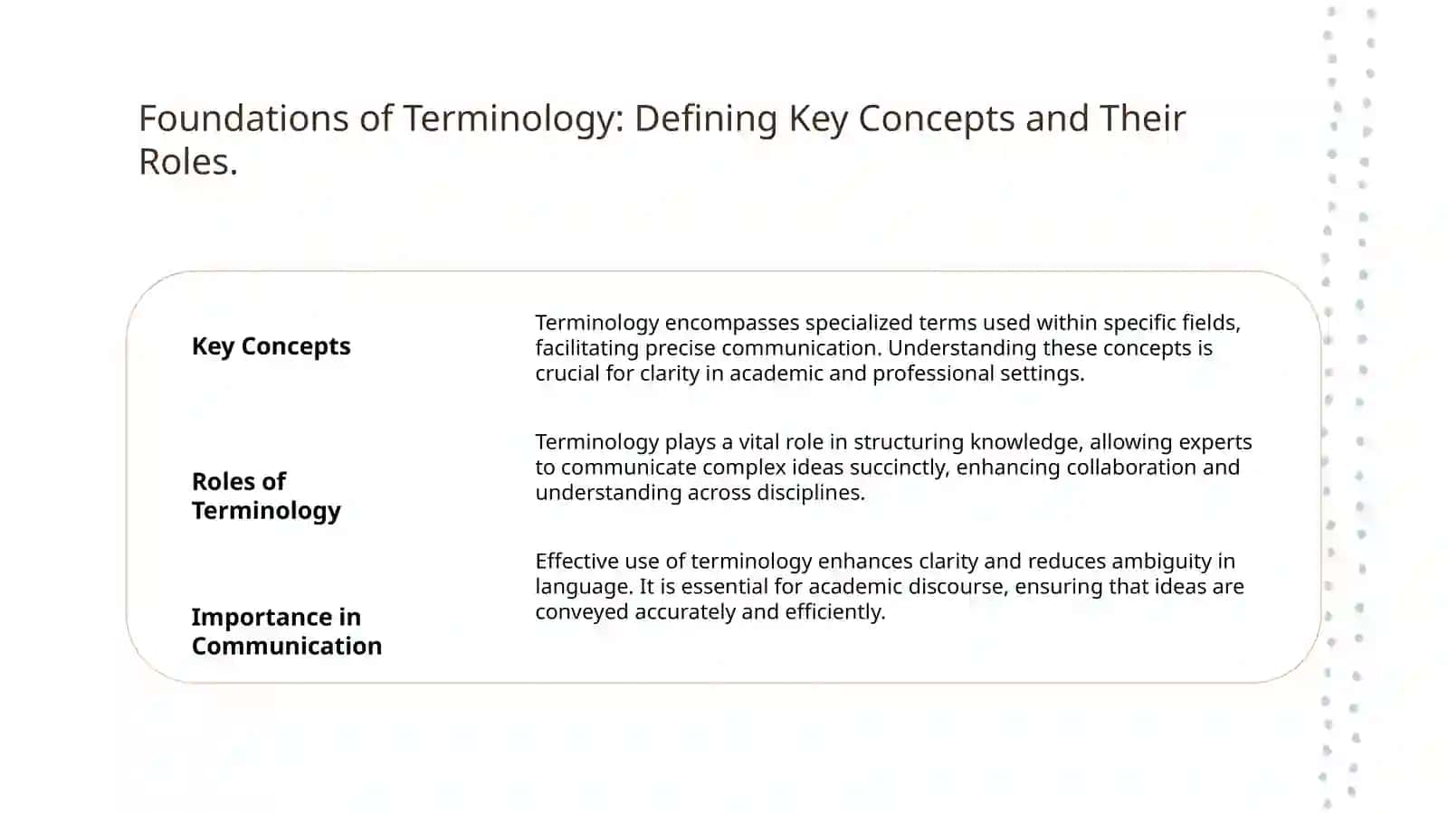 Terminology and terminological system 3