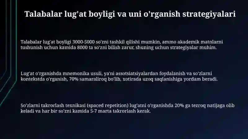 Talabalar leksikasi 3