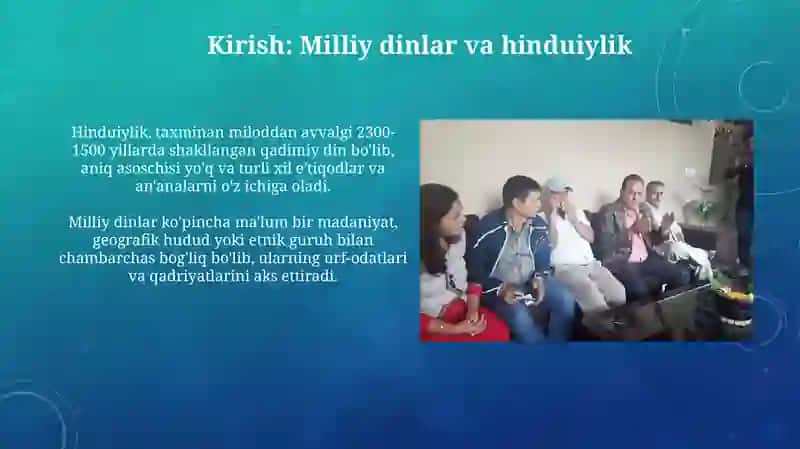 Milliy dinlar. Hindiuzim 3