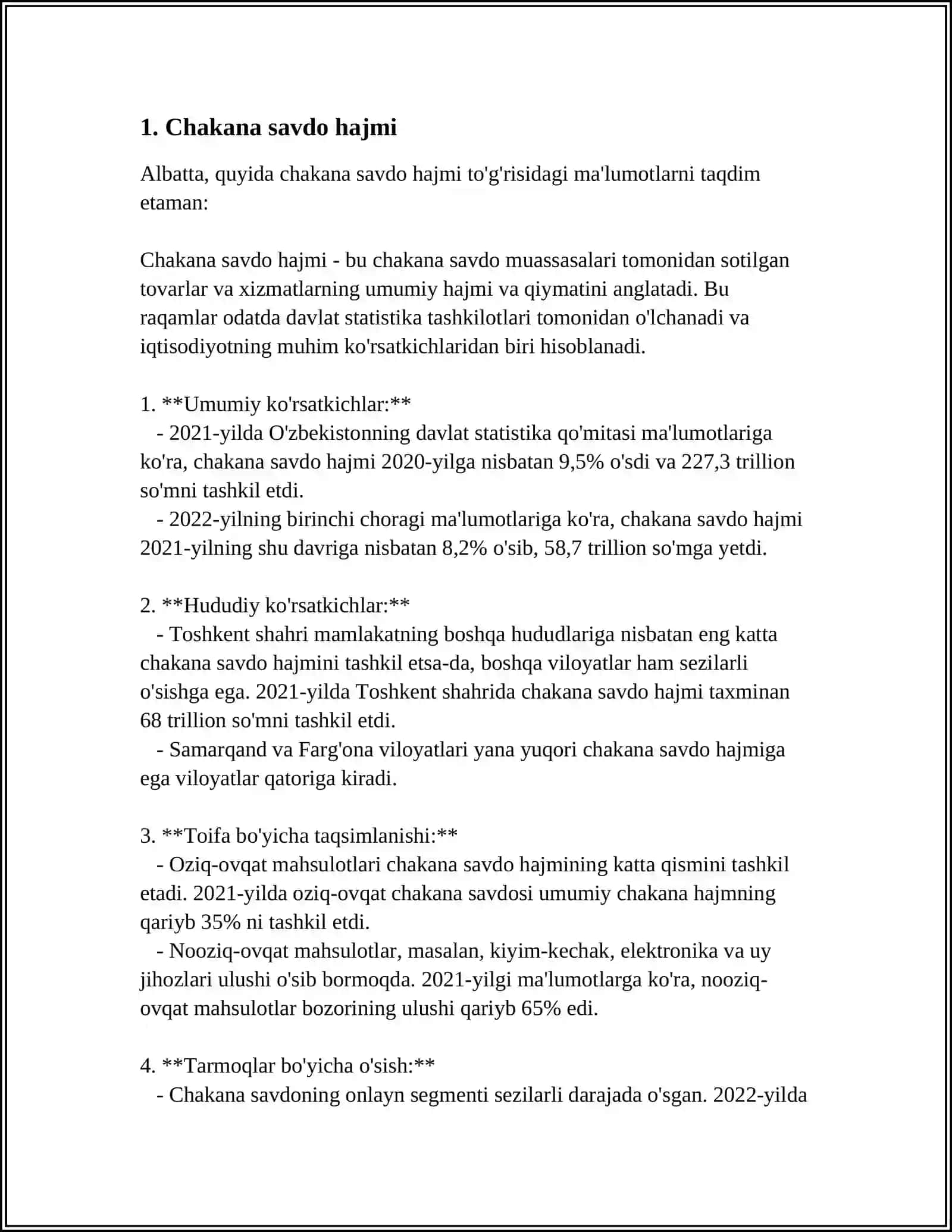 OZBEKISTONDAGI CHAKANA SAVDO AYLANMASI TAHLILI 3