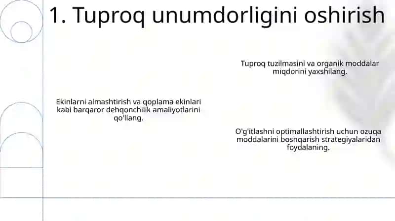 Tuproq-yer resurslari, foydalanish holati va mahsuldorlikni oshrish 3