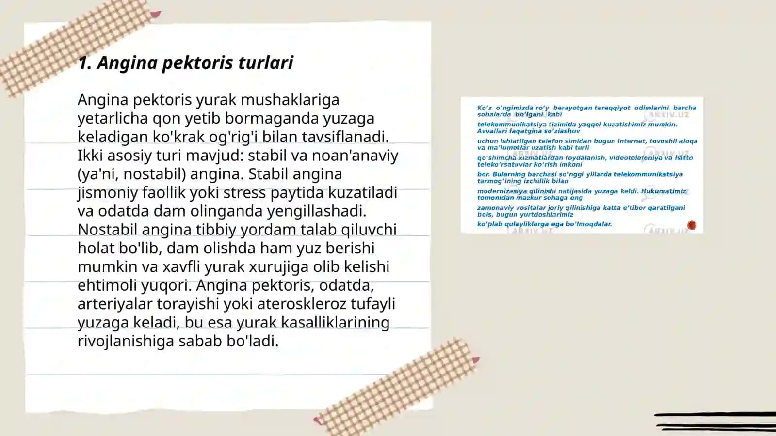 Antianginal vositalar.Gipotenziv vositalar.Gipertenziv vositalar 3