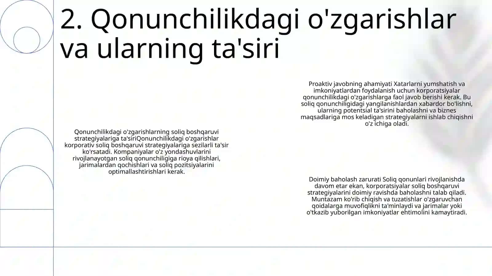 Soliq Qonunchiligidagi O'Zgarishlarning Korporativ Soliq Boshqaruvi Strategiyalariga Ta'Siri 3