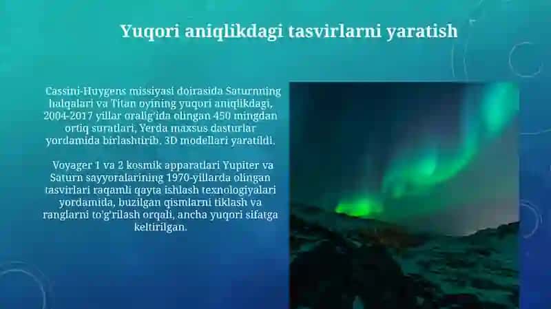 Kosmik Apparatlar Yordamida Olingan Suratlar va Ularga Ishlov Berish 3