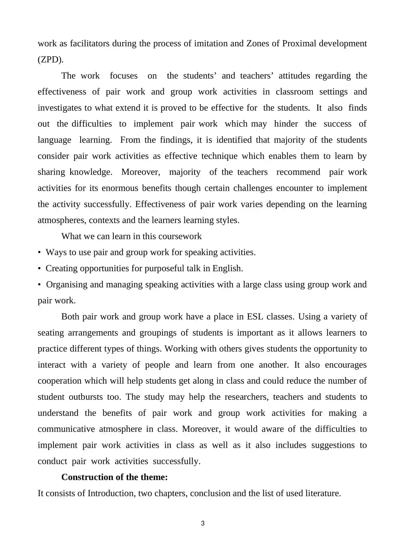 THE ADVANTAGES AND DISADVANTAGES OF PAIR AND GROUP WORK IN TEACHING PROCESS 3