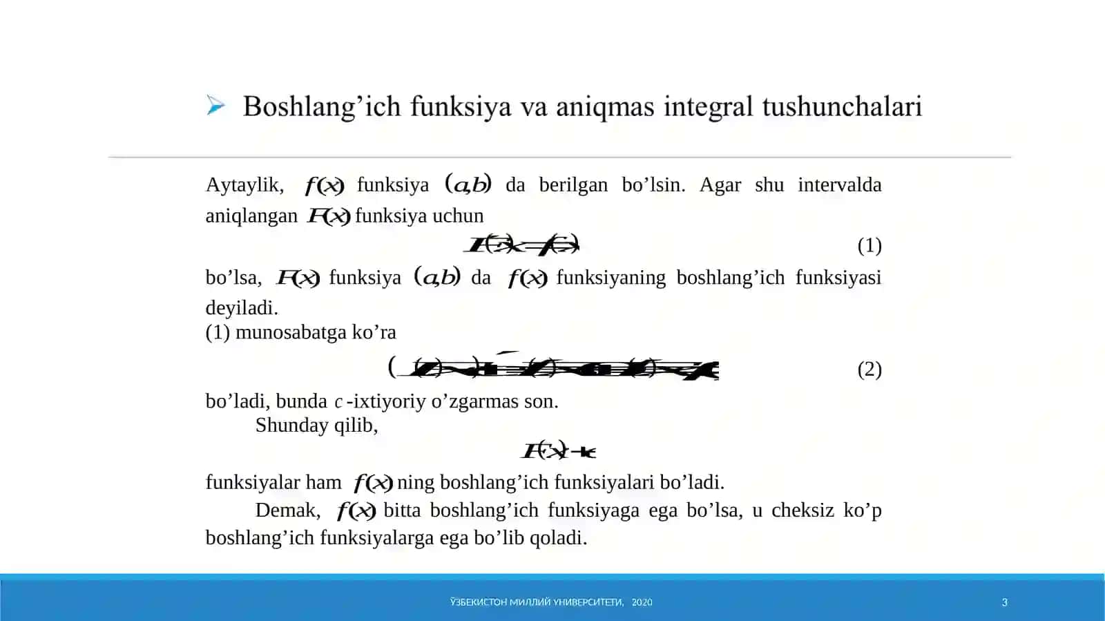 Kimyogarlar uchun matematika 1 3