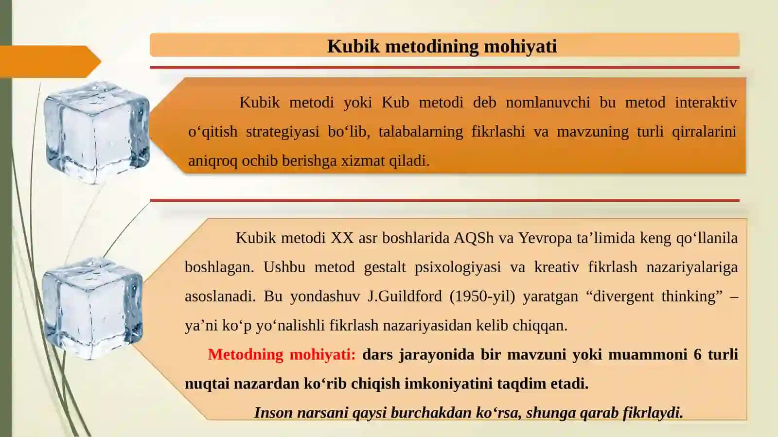KUBIK METODI  (V.PARETONING 8020 NAZARIYASI ASOSIDA) 3