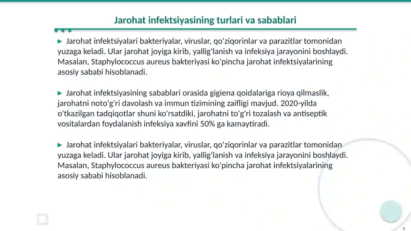 Jarohat infektsiyasi: oldini olish va davolash usullari 3