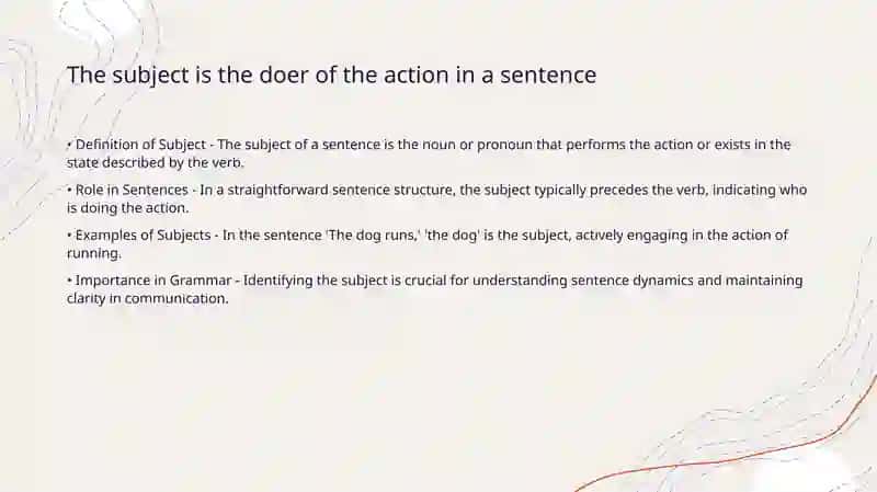 Grammatical functions in English sentences: subject, object and comlement 3