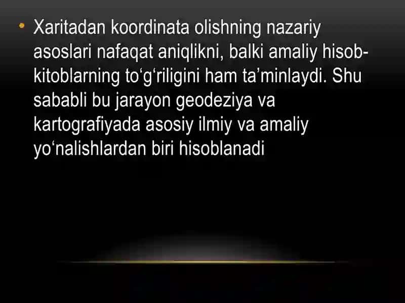 Xaritadan koordinatalarni aniqlash 3