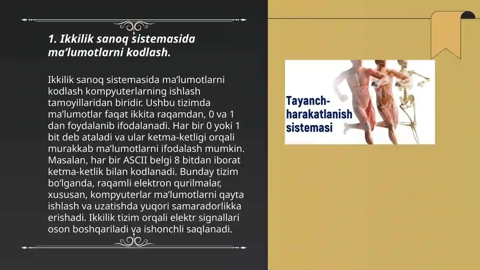 Ma’lumotlarni ikkilik sanoq sistemasida kodlash va dekodlash 3