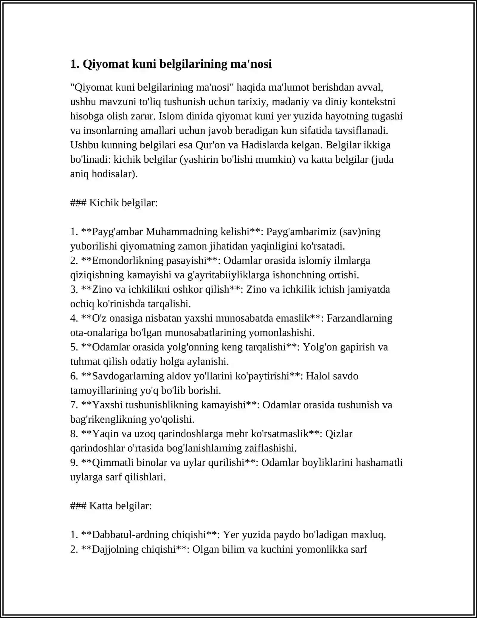 ESXATALOGIYANING MOHIYATI: QIYOMAT VA OXIRAT DUNYOSI 3