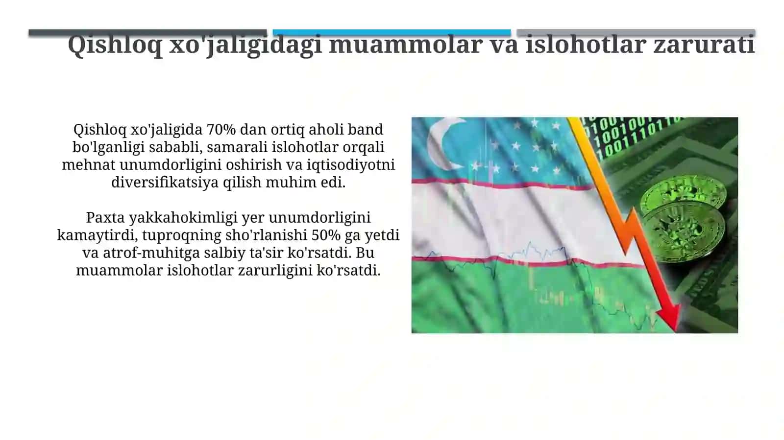 Mustaqilikka erishish arafasida oʻzbekistondagi ijtimoiy iqtisodiy jarayonlar 3