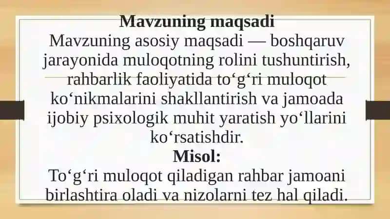 Boshqaruv jarayonida muloqot madaniyati 3