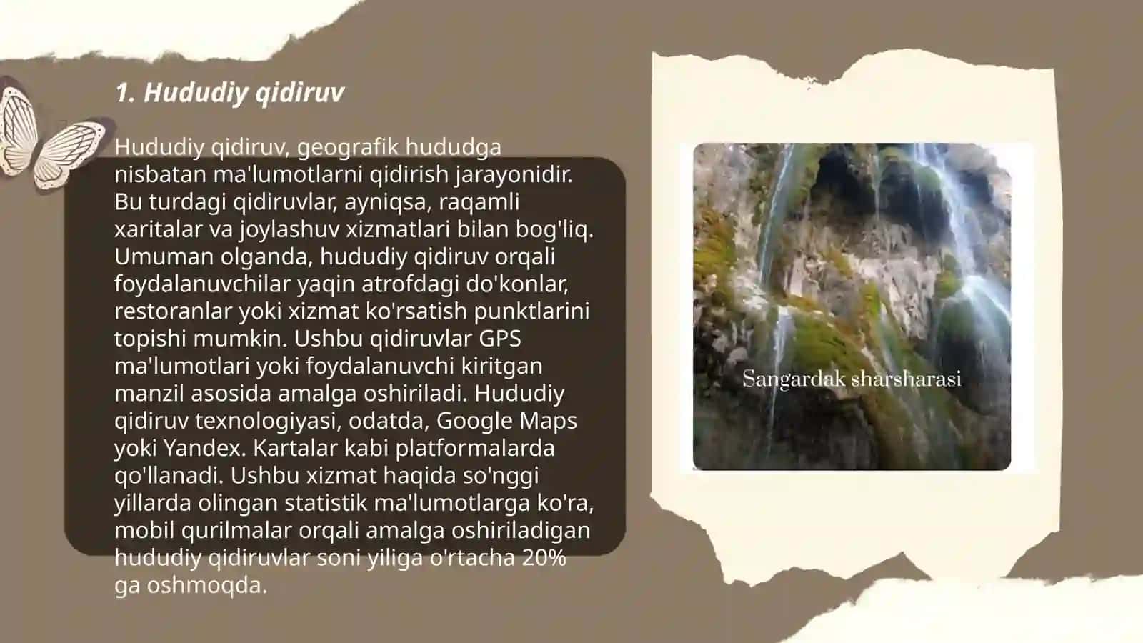 Davlat kadastrlari geopartalining,,Sayohat'' moduli 3