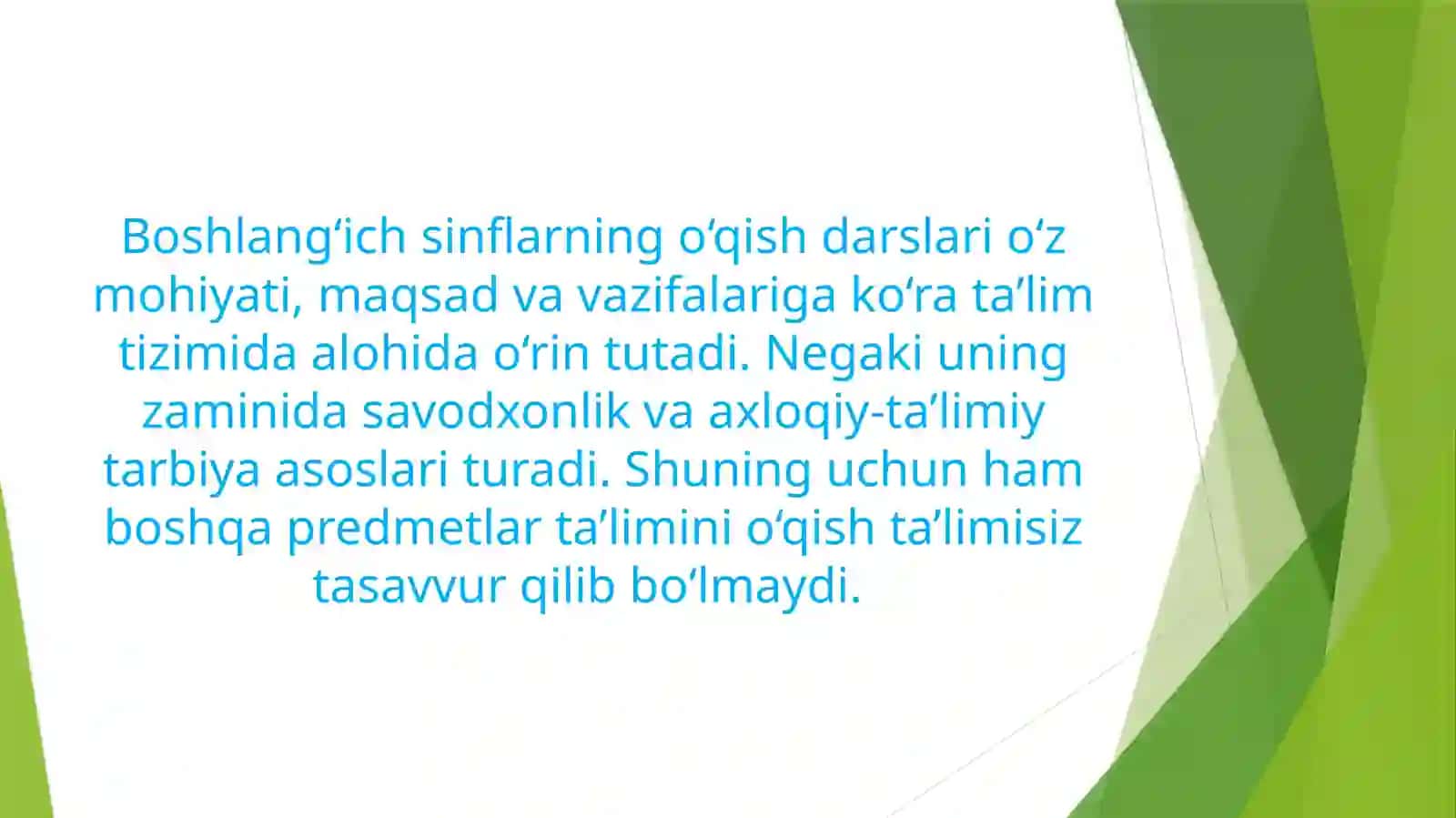 O‘qish darslarining tashkil etish va uning ta’lim va tarbiyaviy ahamiyati 3