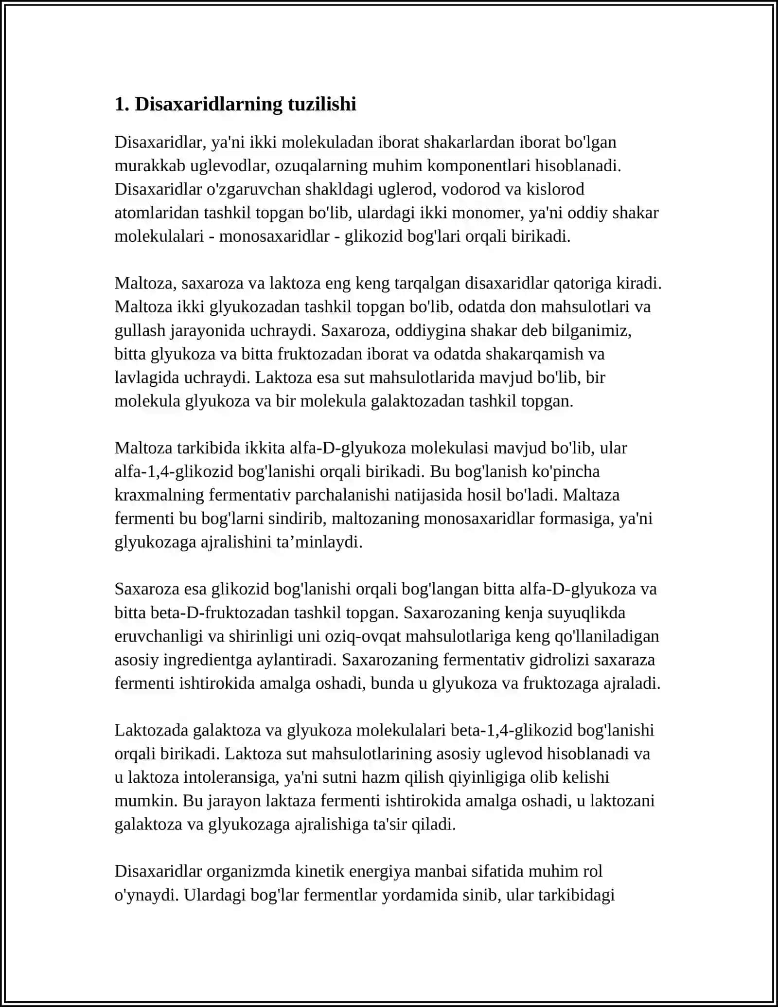 DISOXARITLAR VA POʻLISAXARIDLAR 3