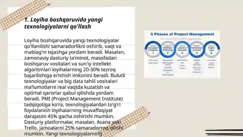 Loyiha boshqaruvida Innovatsiyalar 3