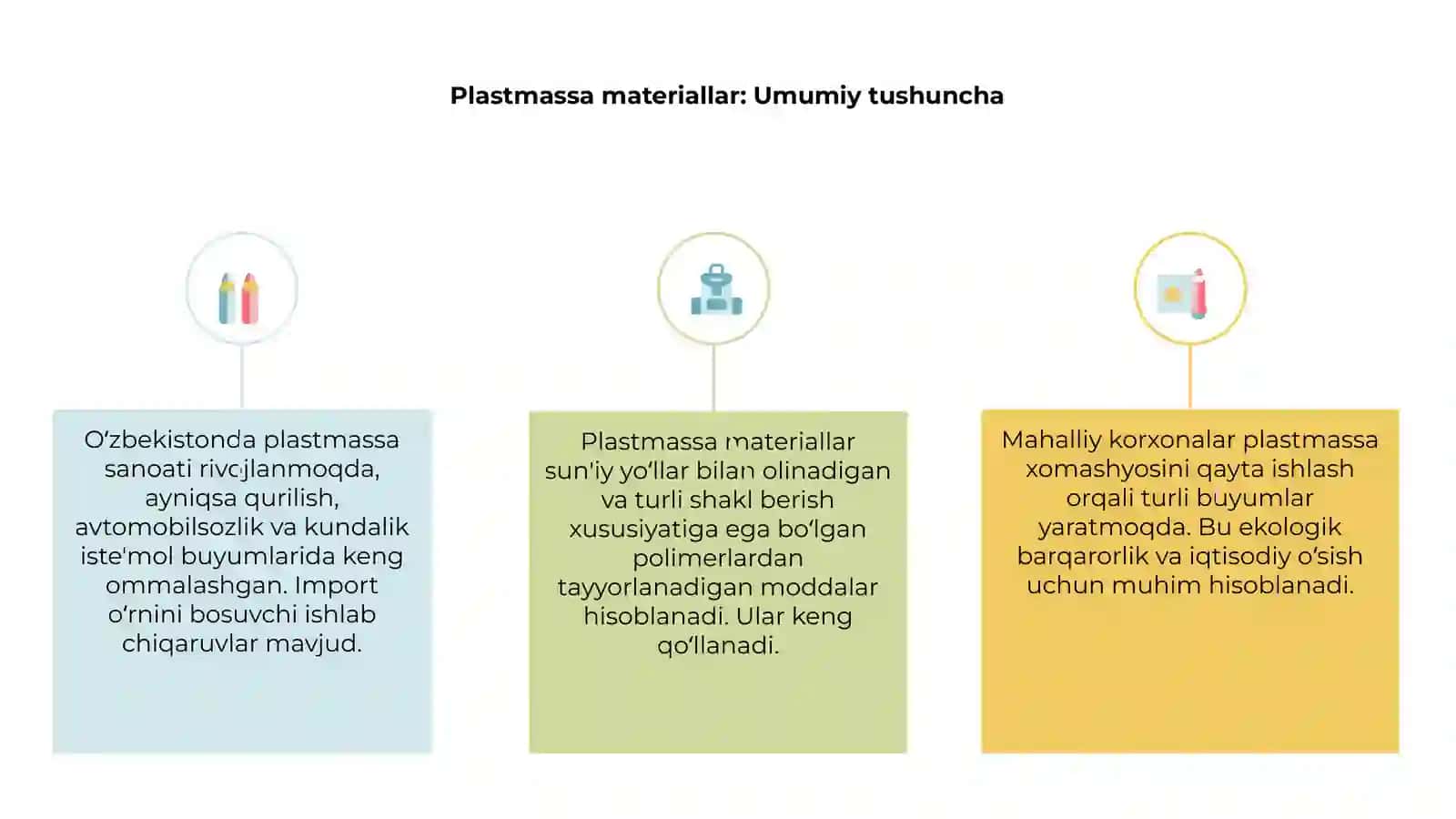 Plastmassa materiallar: Umumiy tushuncha 3