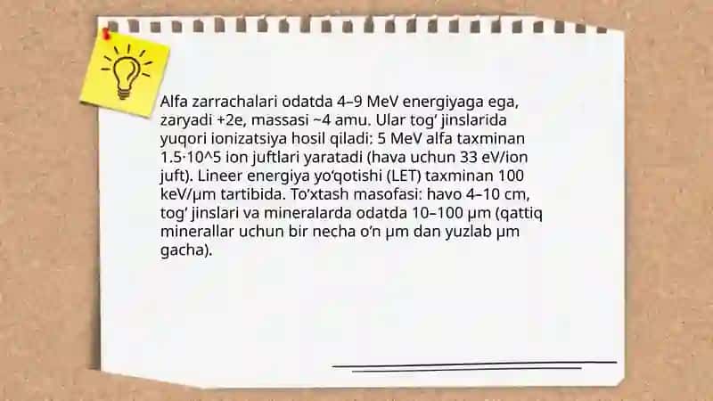 Yadroviy nurlanishlar tog‘ jinslari bilan o‘zaro ta‘siri 3