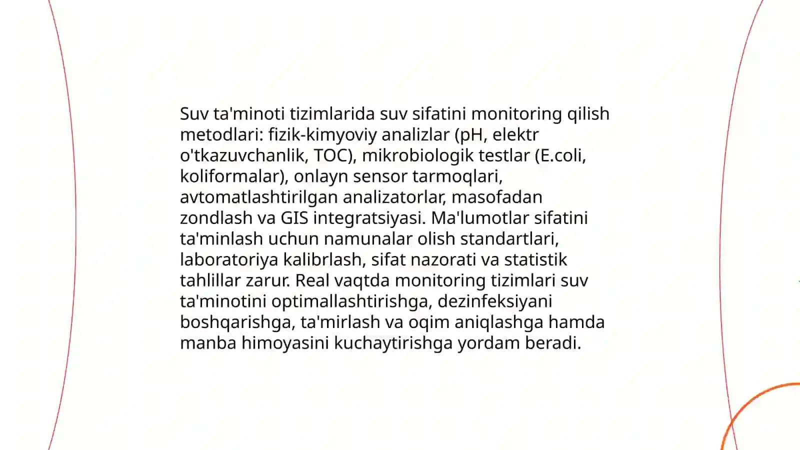 Suv ta'minotidagi suvning sifatidan kelib chiqqan holda ichimlik suvning sifatini yaxshilash usullarini ilmiy asoslash 3