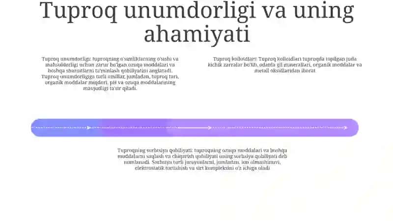 Tuproq Unumdorligi Va Uning Ahamiyati.Tuproq Kolloidlari Va Tuproqning Singdirish Qobilyati 3