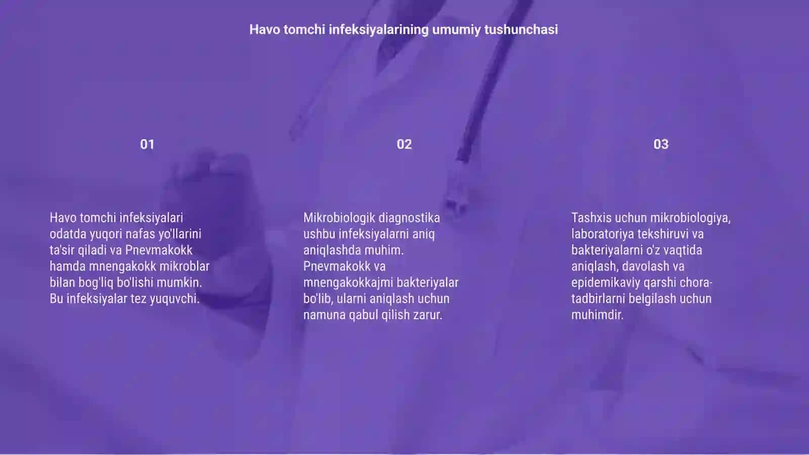 Havo tomchi infeksiyalari: Pnevmakokk va mnengakokk mikrobiologik diagnostikasi 3