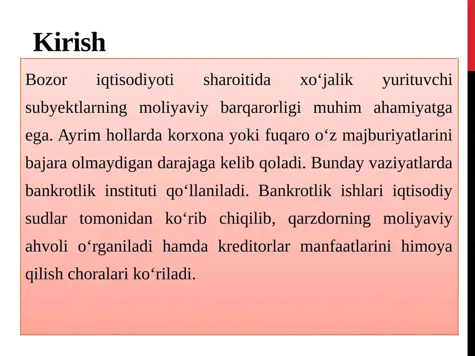 Bankrotlik to'g'risidagi ishlarni iqtisodiy sud da ko'rish 3