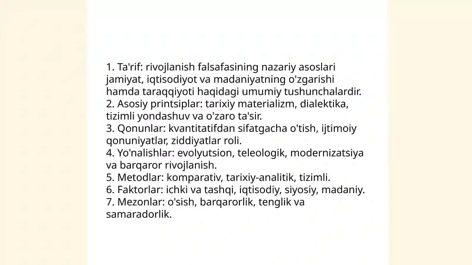 Rivojlanish falsafasi 3